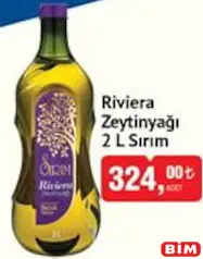 SIRIM RİVİERA ZEYTİNYAĞI 2 L fiyat ve kampanya bilgisi